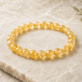 Yellow Citrine 8mm Earth Element Bracelet